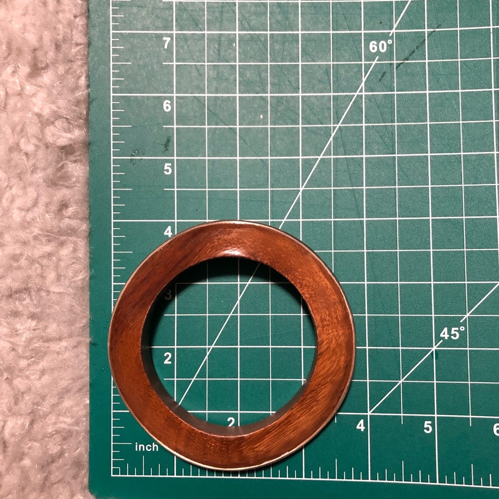 Silpada wood and Silver bangle bracelet